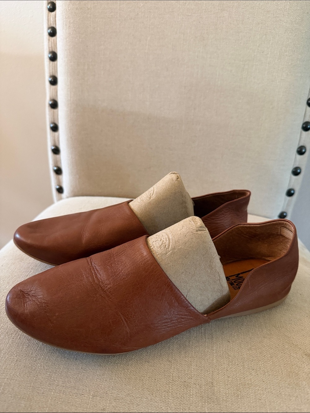 Miz Mooz Women’s Kimmy Leather Slip On Flats Loafers Brown Size 9.5-10 (41)